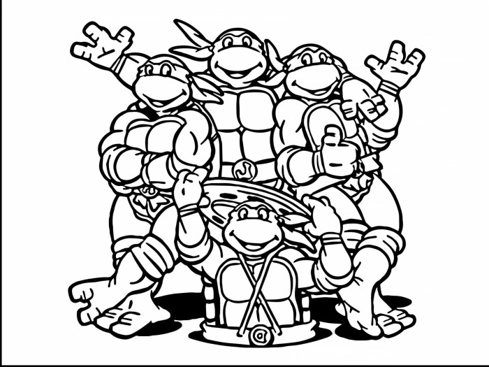 Ninja turtles coloring book printable