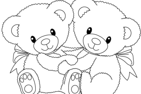 Coloring book pages of bears