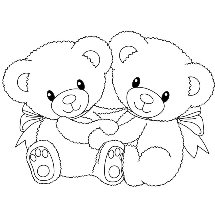 Coloring book pages of bears