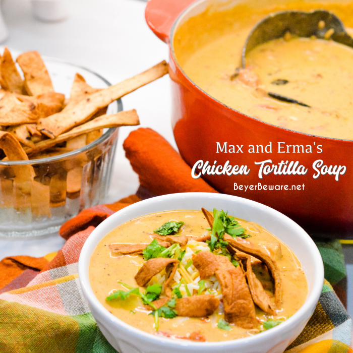 Max & erma's tortilla soup recipe