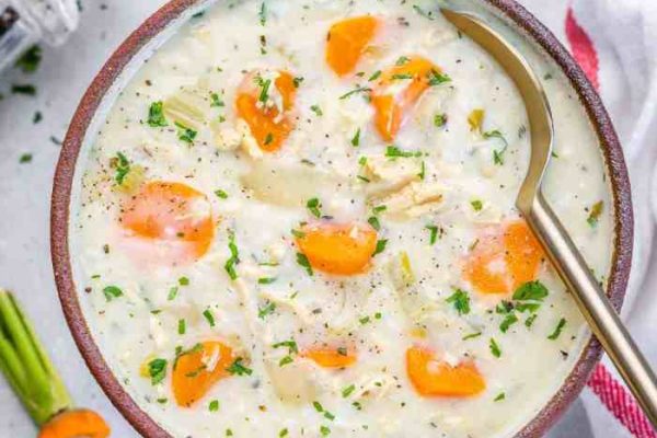 Creamy chicken and rice soup recipe