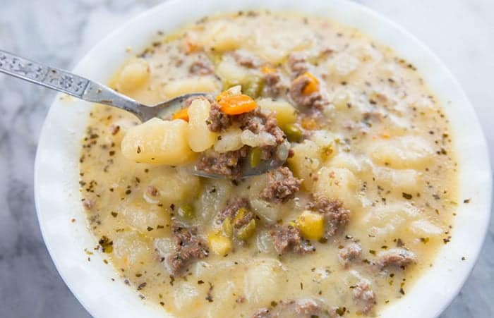 Hamburger potato soup recipe