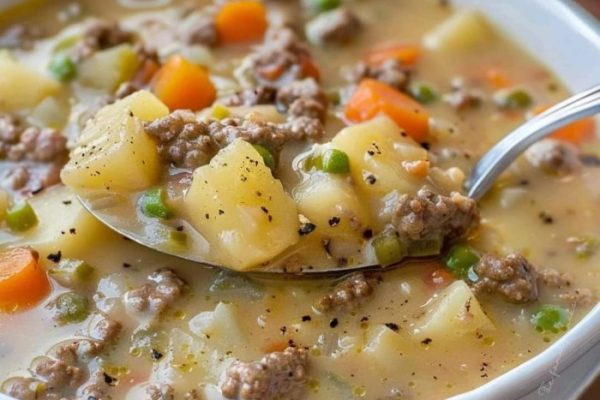 Hamburger potato soup recipe