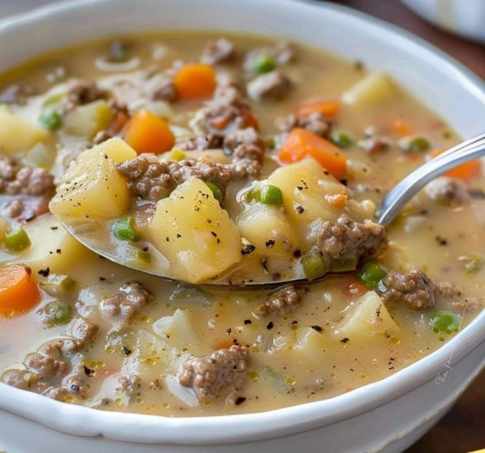 Hamburger potato soup recipe