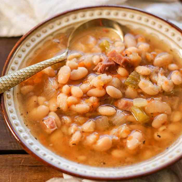 Navy bean soup with ham recipe